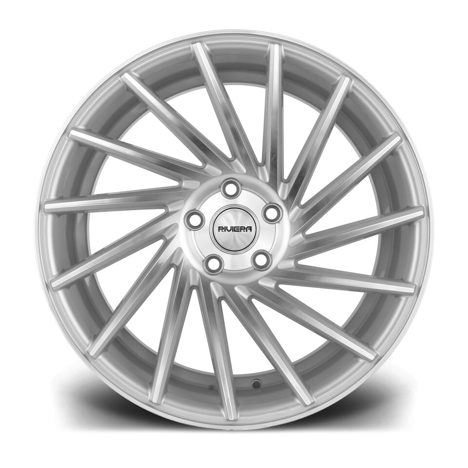NEW 19" RIVIERA RV135 DIRECTIONAL ALLOY WHEELS IN SILVER WITH POLISHED FACE 9.5"ET42 ALL ROUND